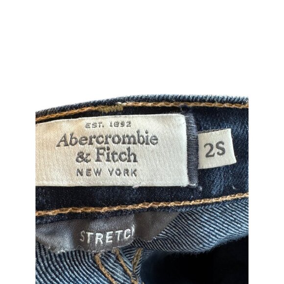 Abercrombie & Fitch Womens Emma Stretch Flare Jeans Size 2S Dark Wash Denim - Picture 4 of 5
